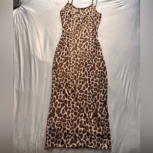 Cheetah Print Maxi Dress